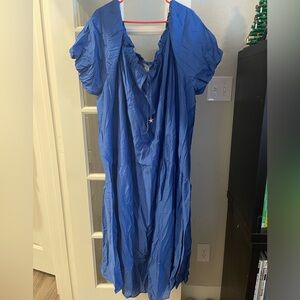 H&M Royal Blue Gathered Dress